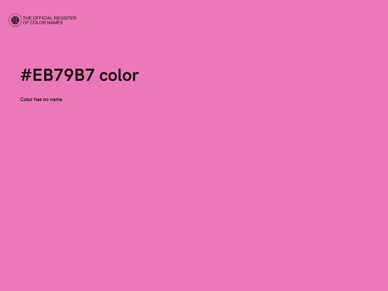 #EB79B7 color image