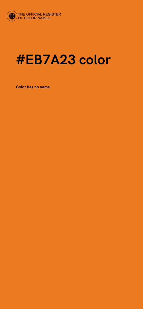 #EB7A23 color image
