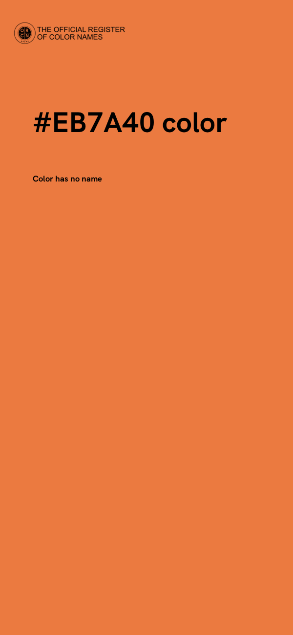 #EB7A40 color image