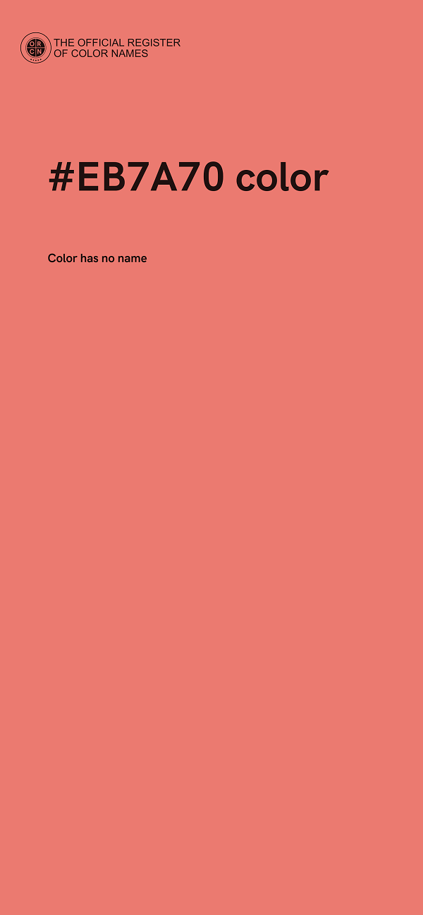 #EB7A70 color image