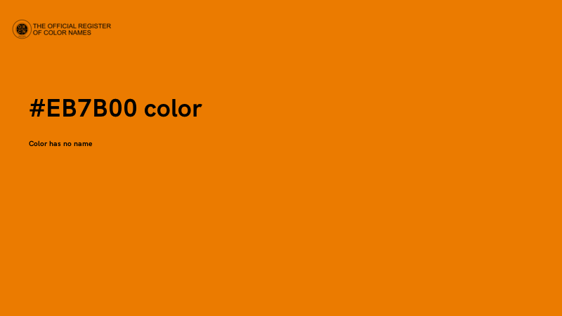 #EB7B00 color image