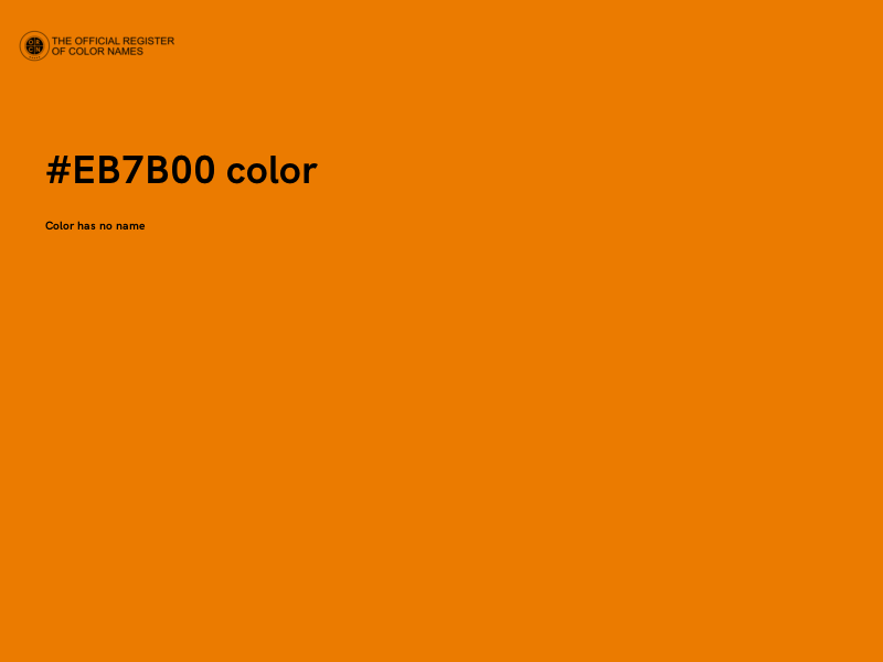 #EB7B00 color image
