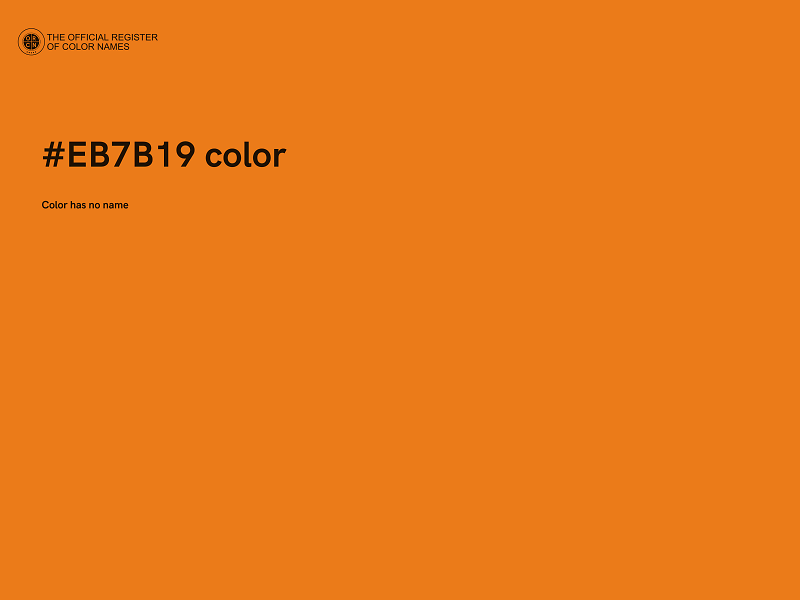 #EB7B19 color image