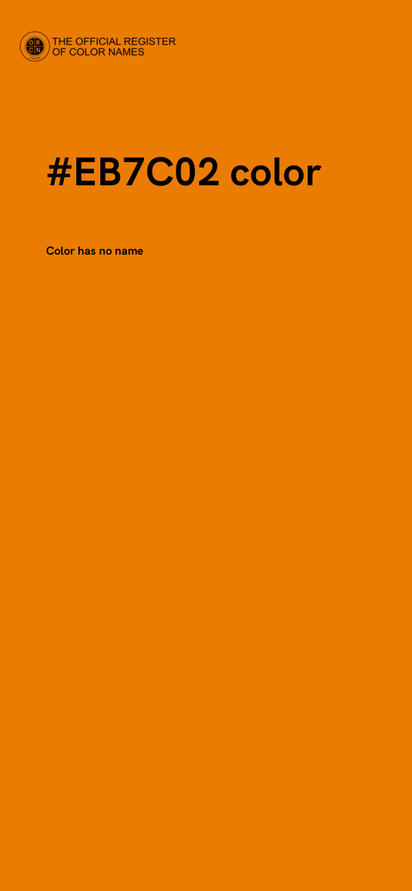 #EB7C02 color image