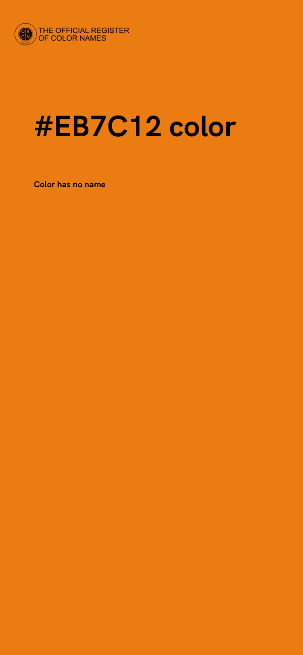 #EB7C12 color image