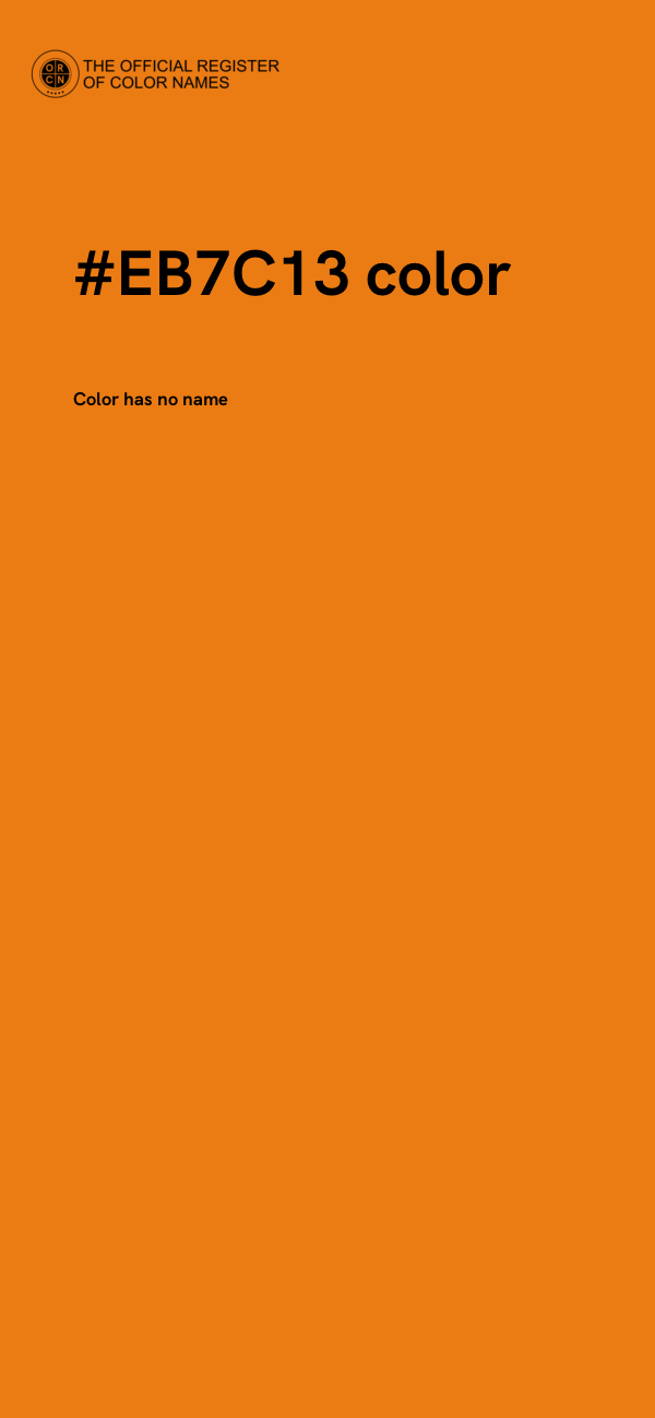 #EB7C13 color image