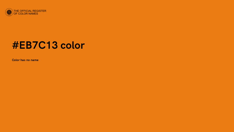#EB7C13 color image