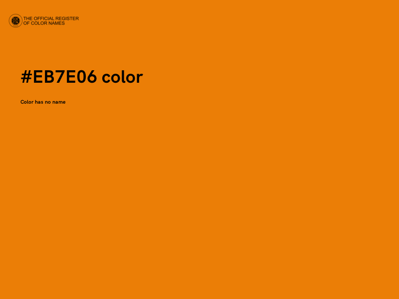 #EB7E06 color image