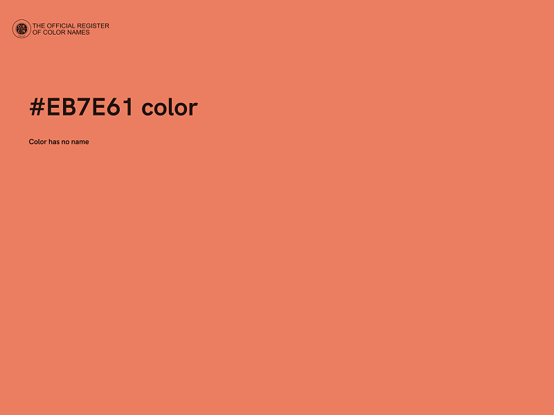 #EB7E61 color image