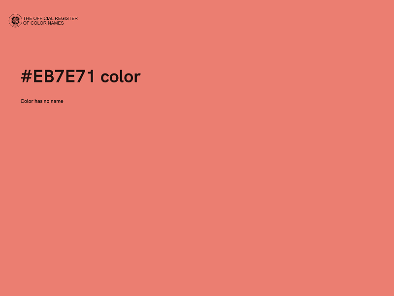 #EB7E71 color image