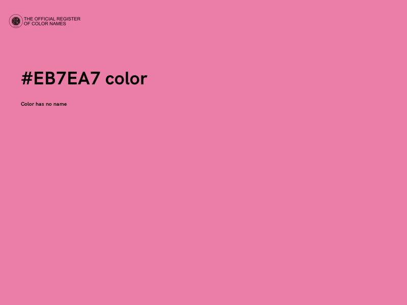 #EB7EA7 color image