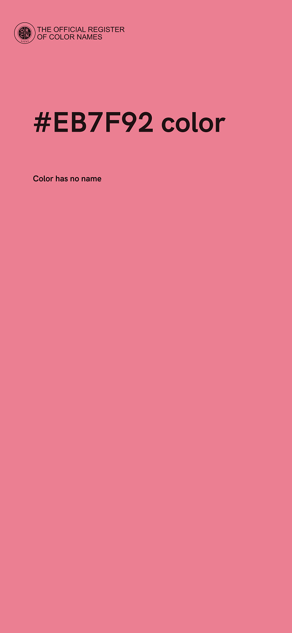#EB7F92 color image