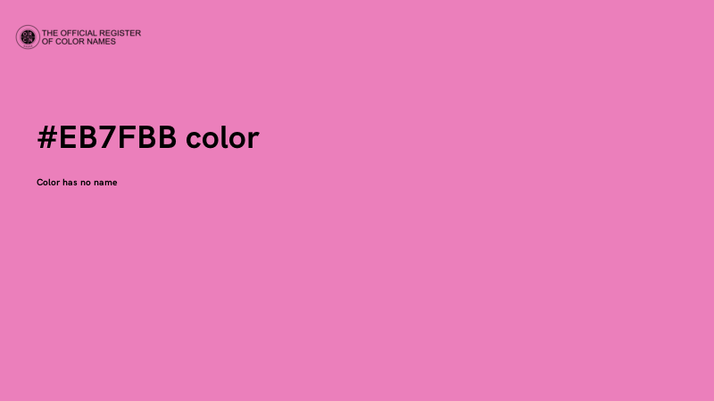 #EB7FBB color image