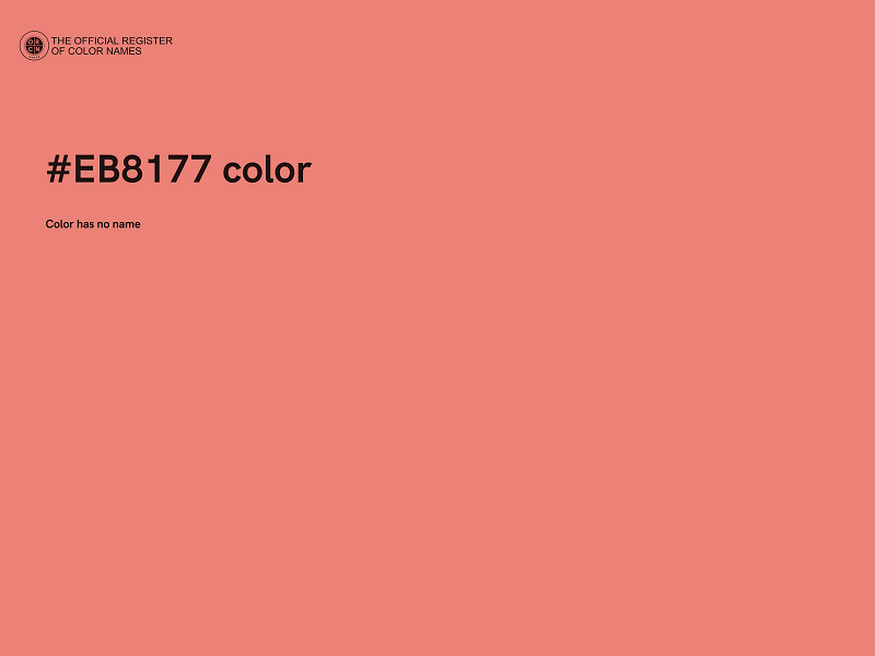 #EB8177 color image