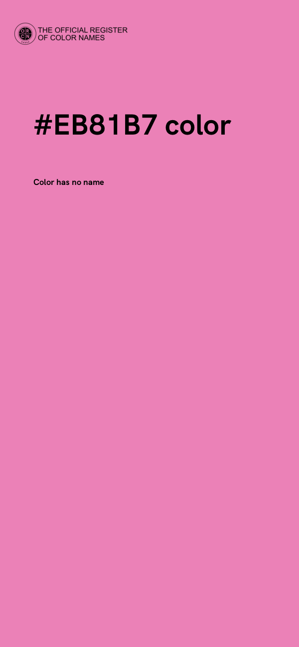 #EB81B7 color image