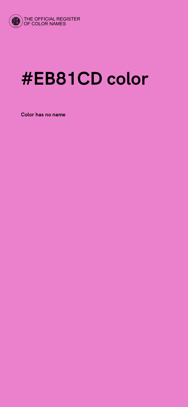 #EB81CD color image