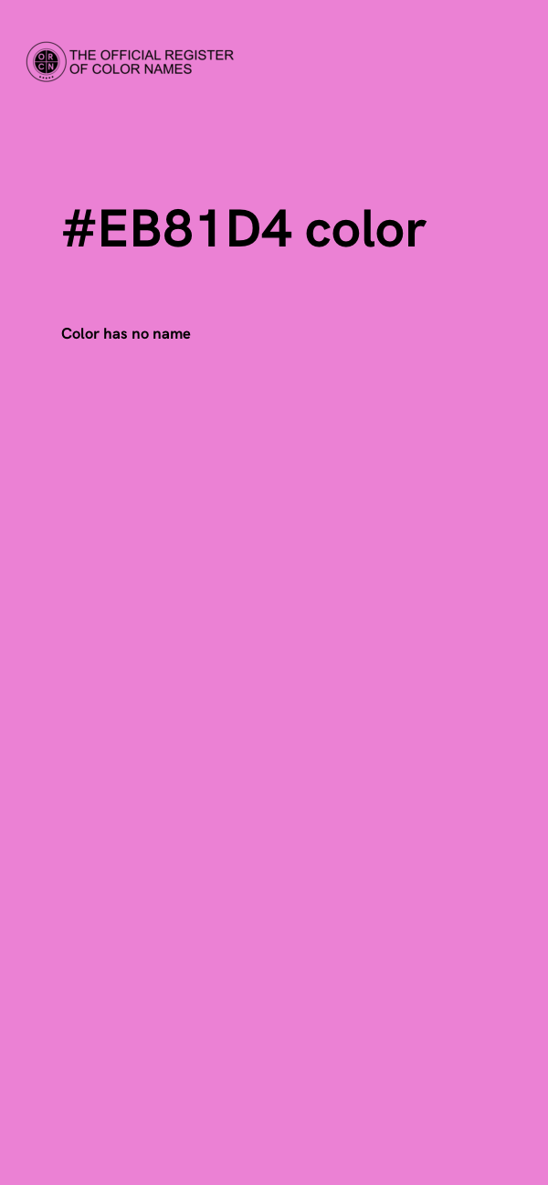 #EB81D4 color image
