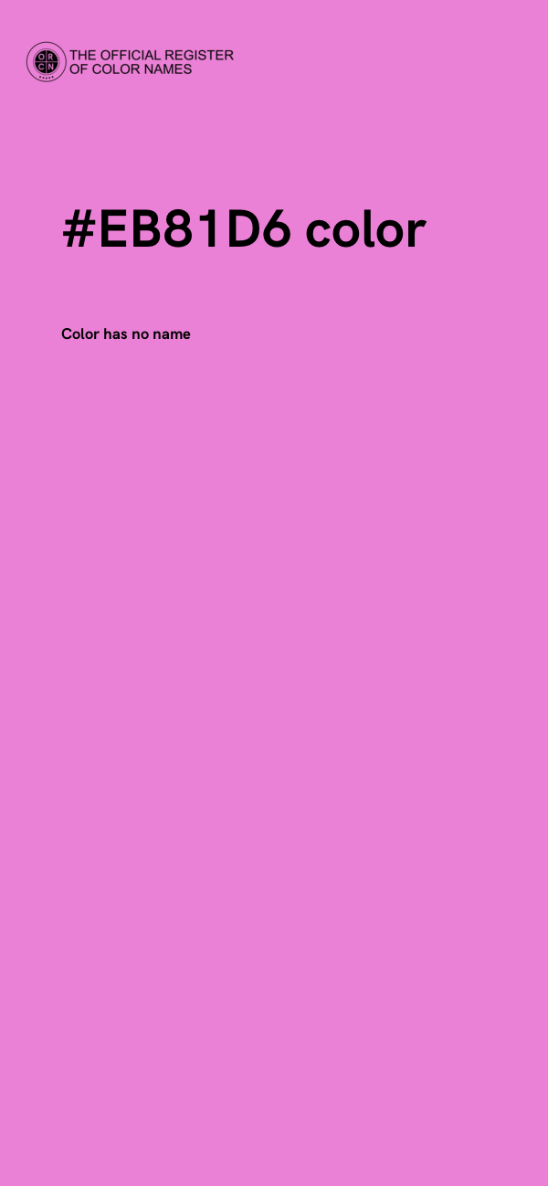 #EB81D6 color image