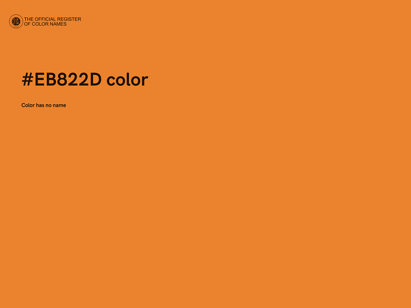 #EB822D color image