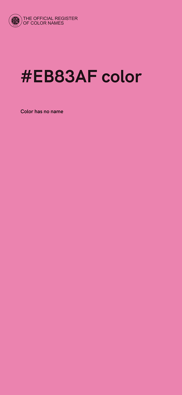 #EB83AF color image