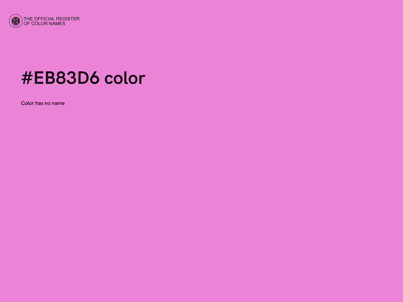 #EB83D6 color image