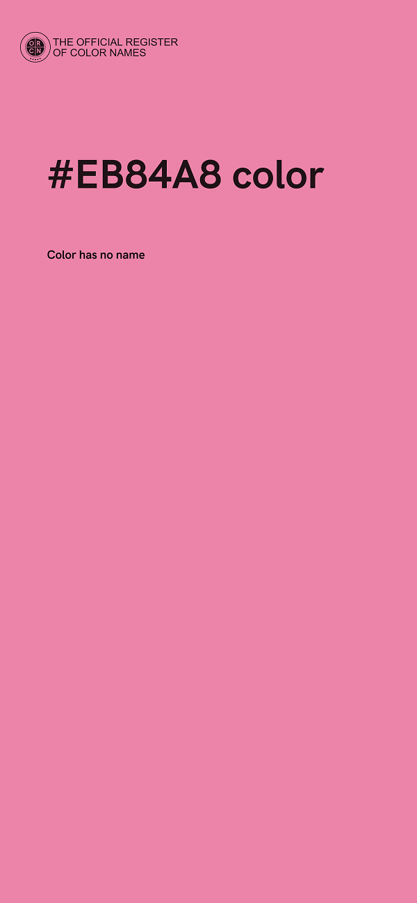 #EB84A8 color image