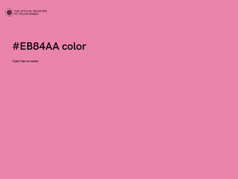 #EB84AA color image