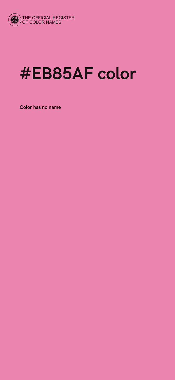 #EB85AF color image