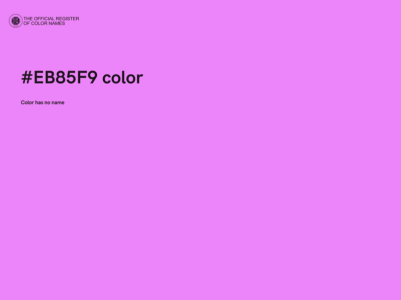 #EB85F9 color image