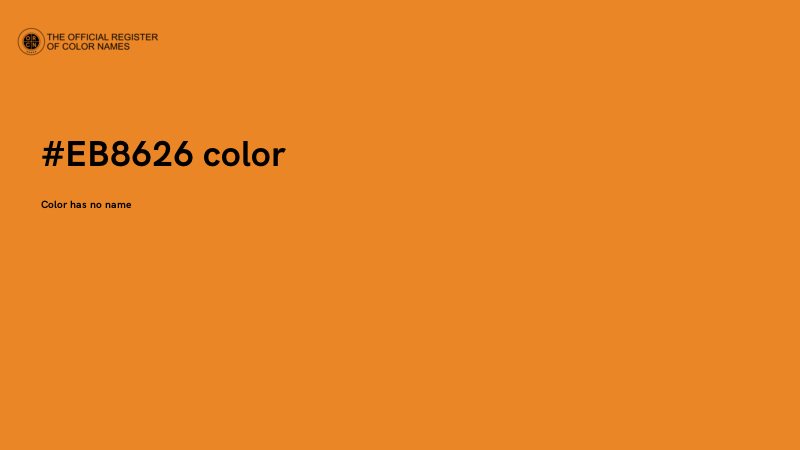 #EB8626 color image