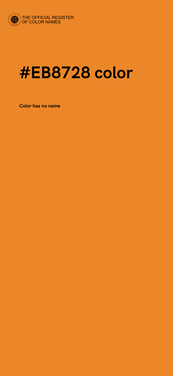 #EB8728 color image