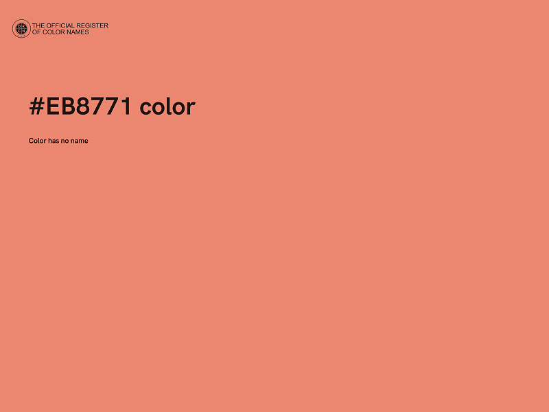 #EB8771 color image