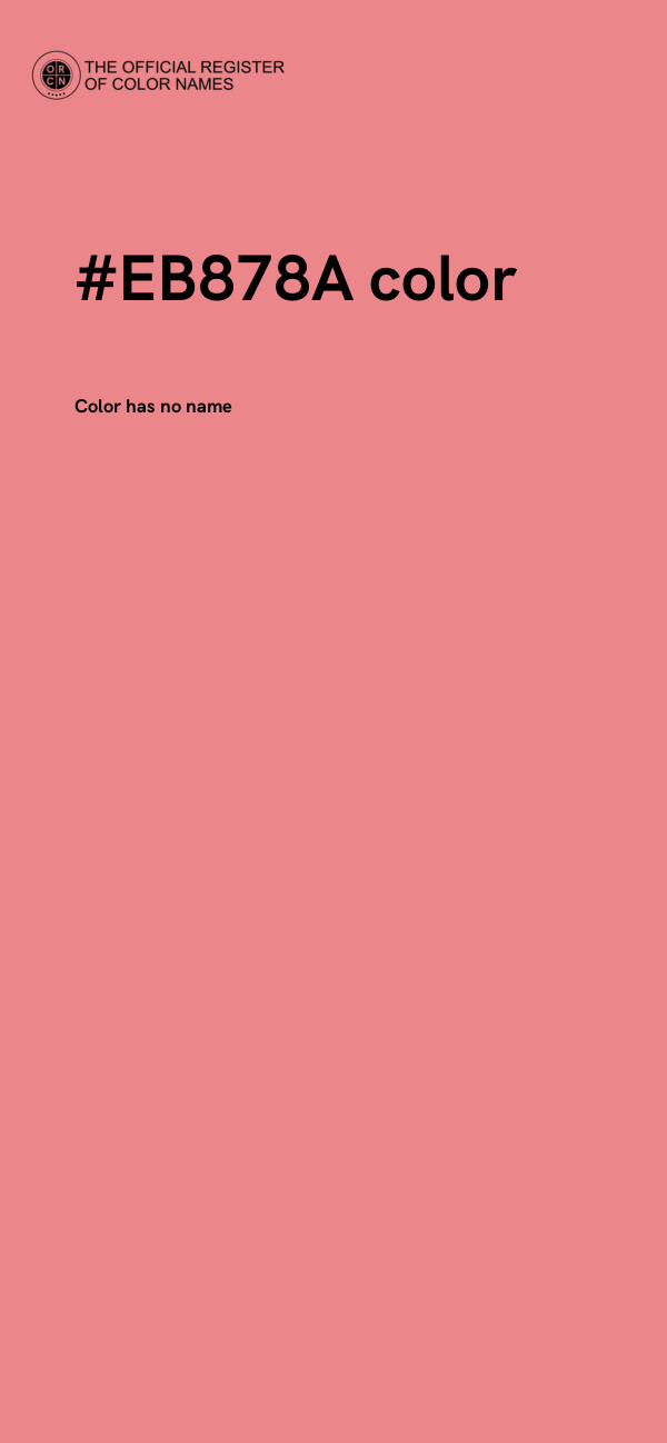 #EB878A color image