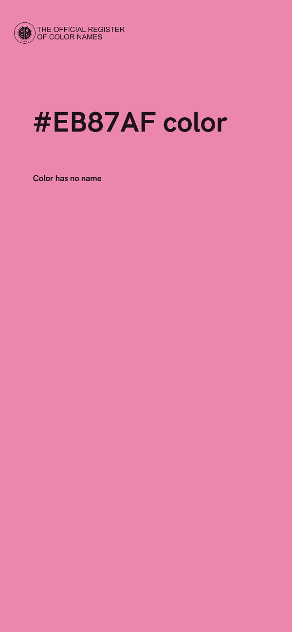 #EB87AF color image