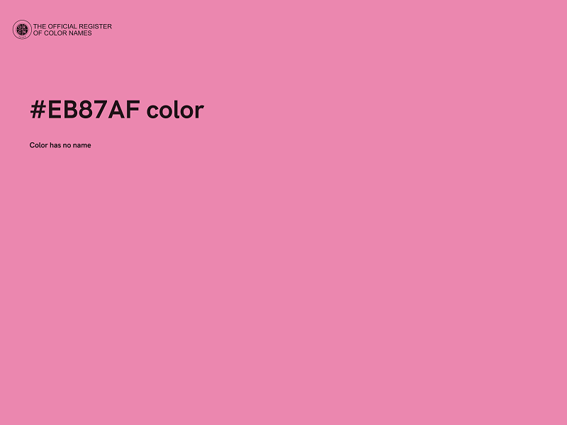 #EB87AF color image
