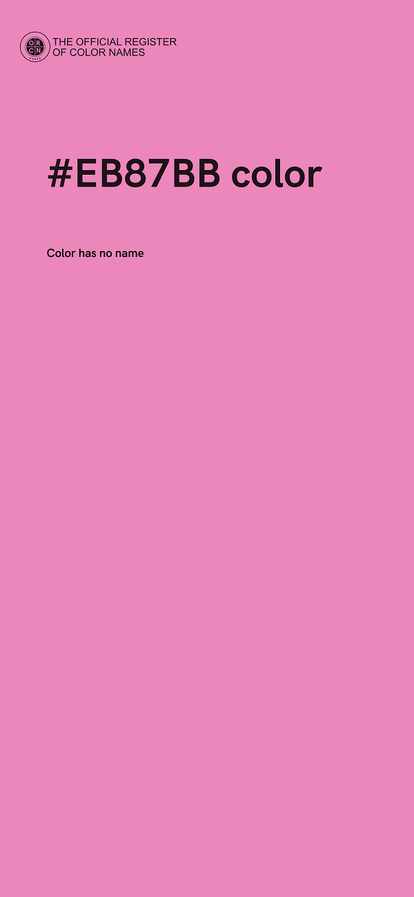 #EB87BB color image