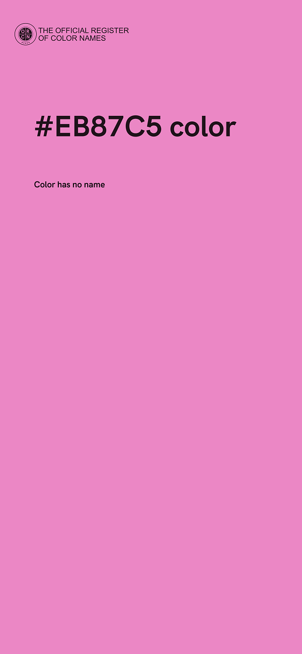 #EB87C5 color image