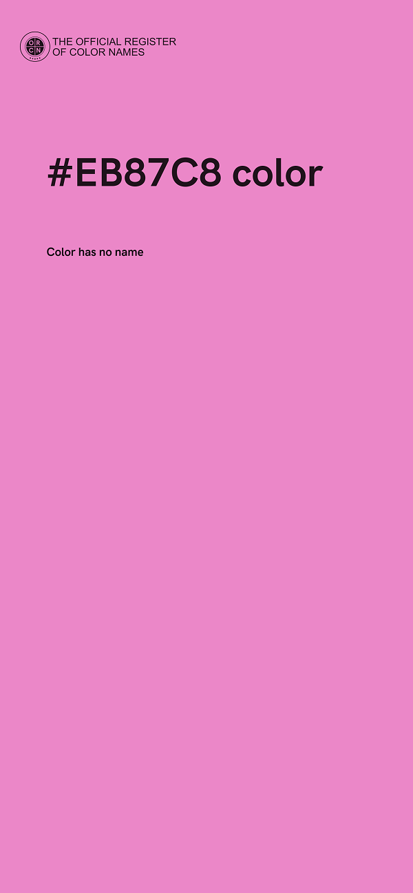 #EB87C8 color image