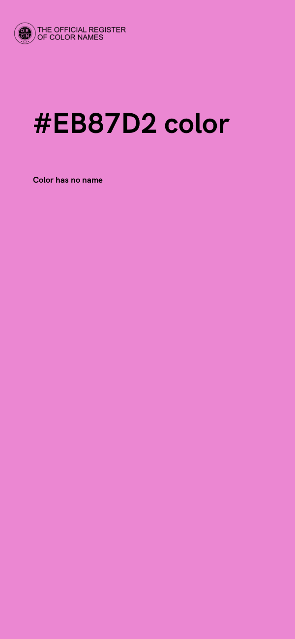 #EB87D2 color image