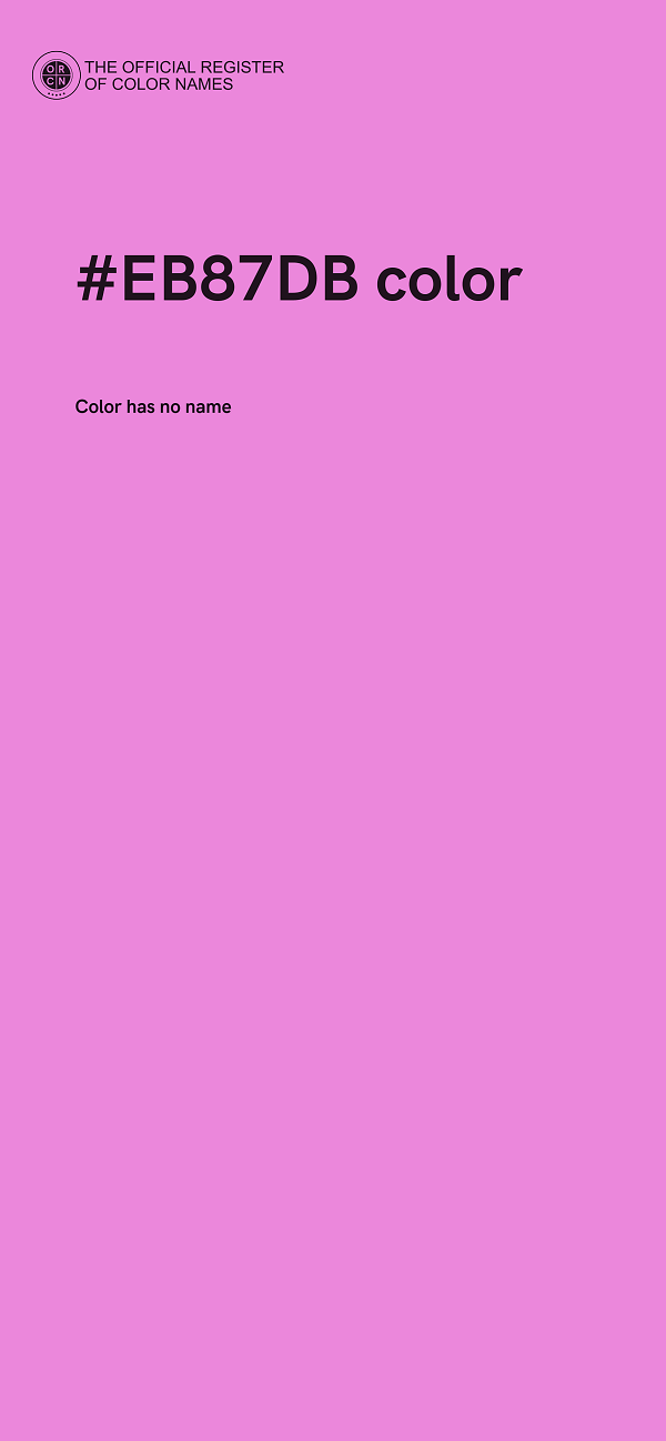#EB87DB color image