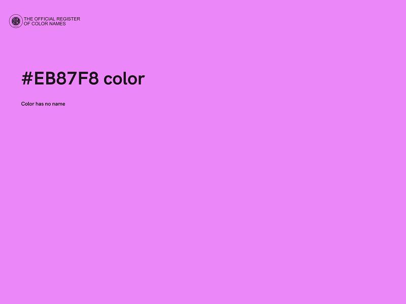 #EB87F8 color image
