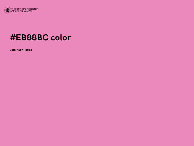 #EB88BC color image
