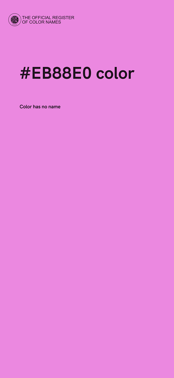 #EB88E0 color image