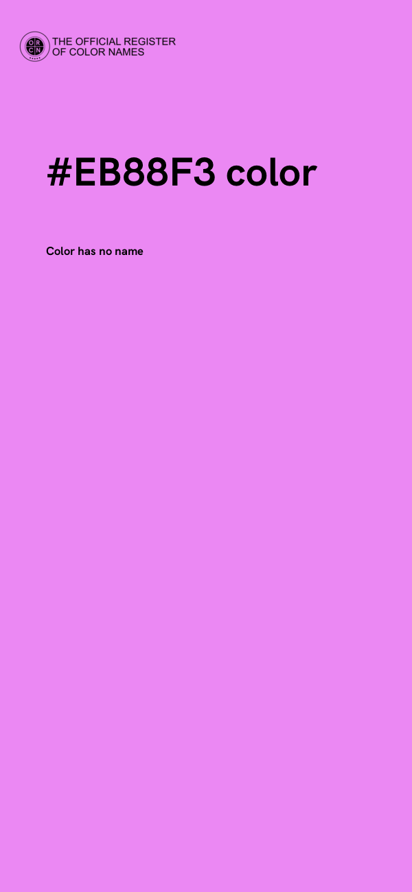 #EB88F3 color image