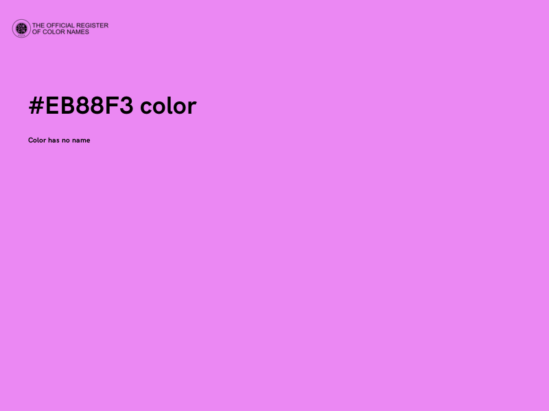 #EB88F3 color image