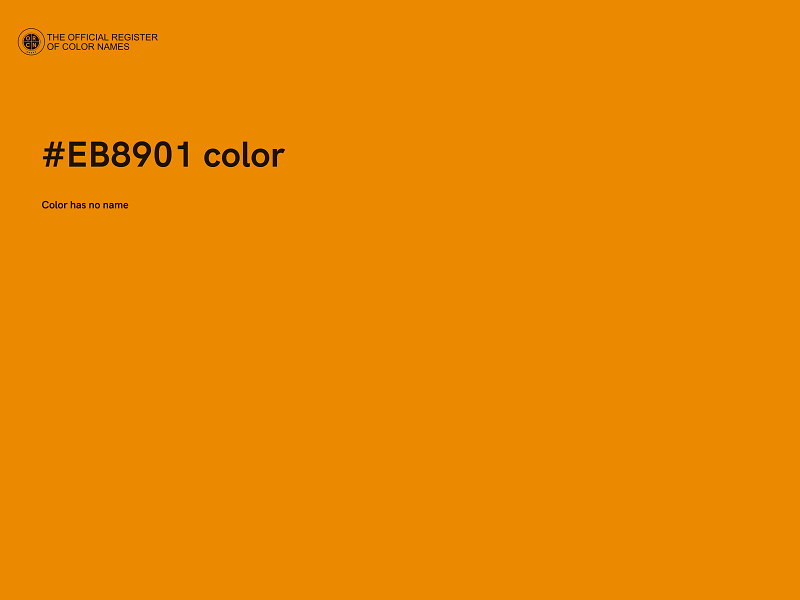 #EB8901 color image