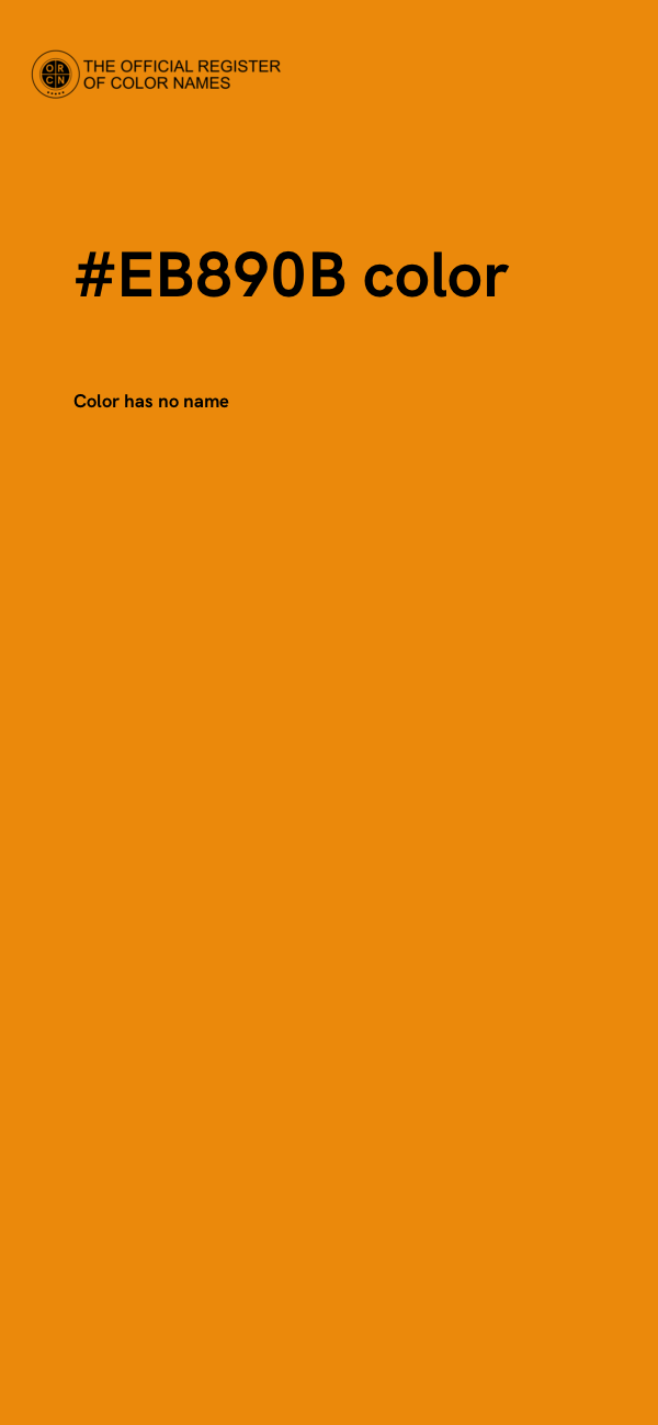 #EB890B color image