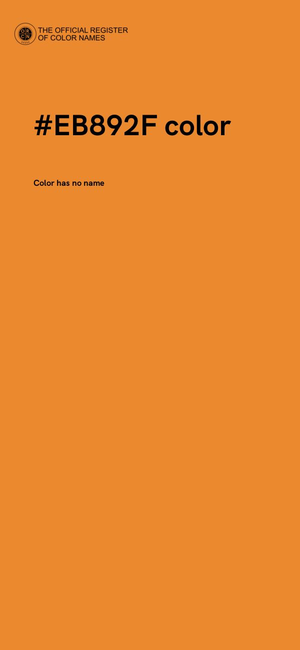 #EB892F color image