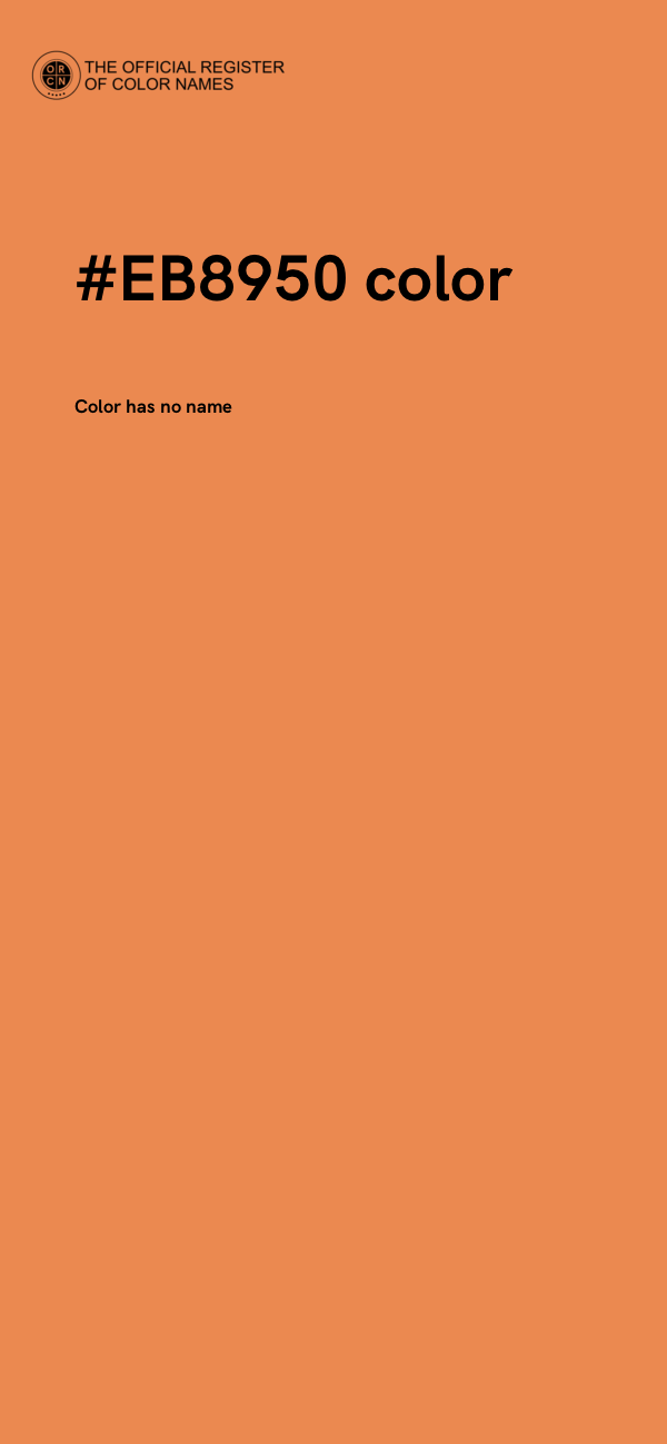#EB8950 color image