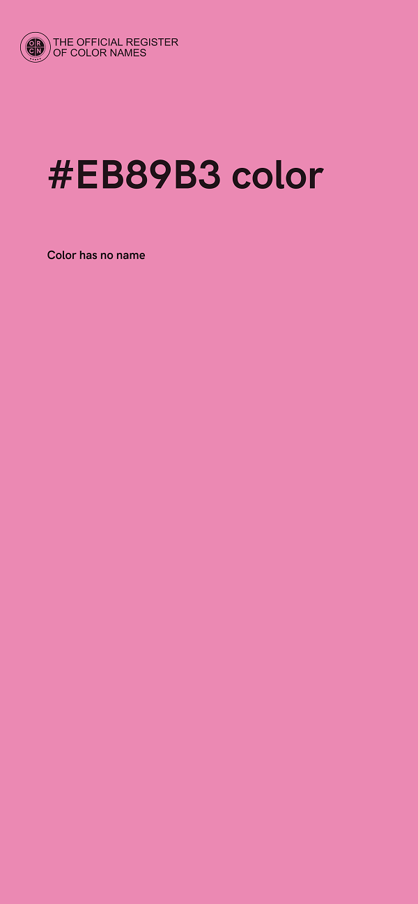 #EB89B3 color image
